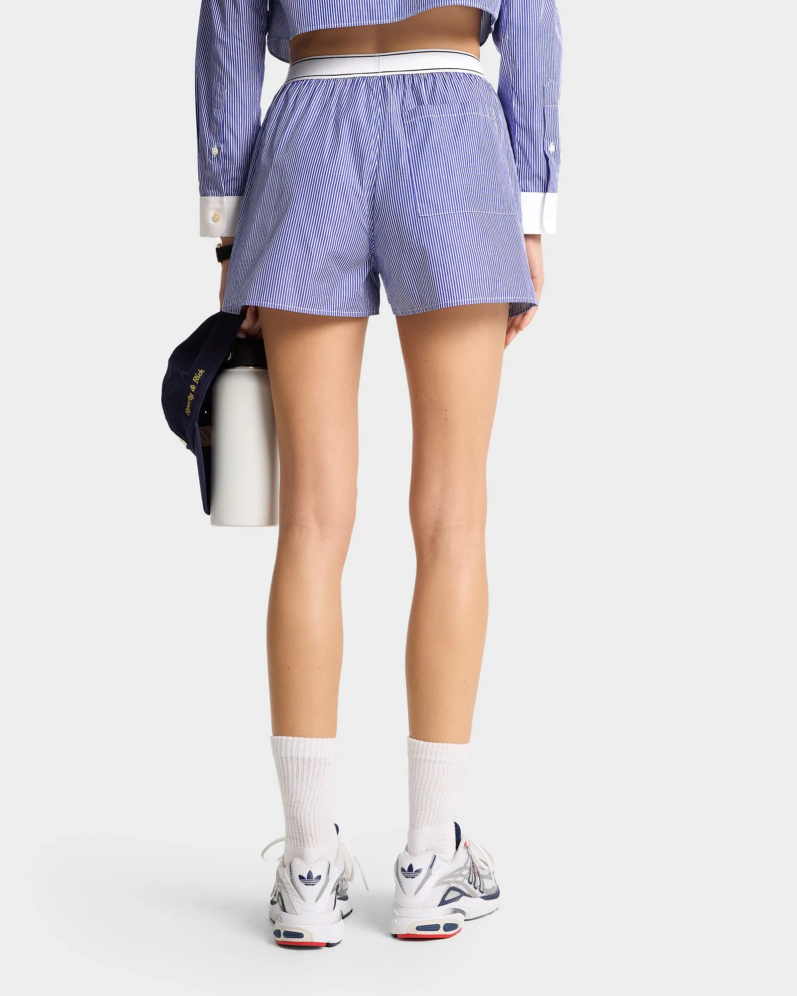 Serif Logo Boxer - White/Blue Stripe sold by Sporty and Rich product image thumbnail 5