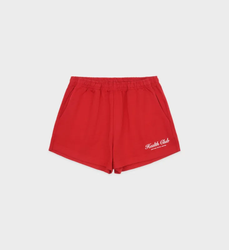 Plaza Disco Short - Ruby/White sold by Sporty and Rich