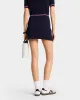 Serif Logo Mini Cable Skirt - Navy/Off White/Red sold by Sporty and Rich