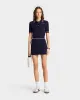 Serif Logo Mini Cable Skirt - Navy/Off White/Red sold by Sporty and Rich