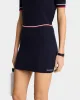 Serif Logo Mini Cable Skirt - Navy/Off White/Red sold by Sporty and Rich