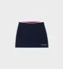Serif Logo Mini Cable Skirt - Navy/Off White/Red sold by Sporty and Rich