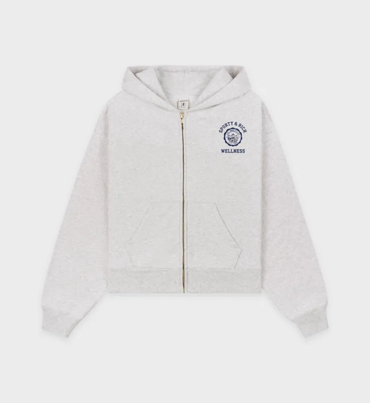 ◆DEINET◆ VELOUR HOOD ZIP UP IN WHITE MELANGE KDCCL4S531109 BELLA + CANVAS 3759 - Unisex Sponge Fleece DTM Full-Zip