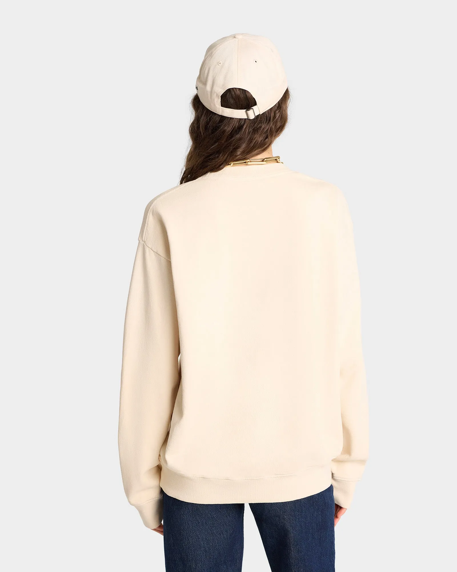 NY 94 Crewneck - Cream/Navy sold by Sporty and Rich product image thumbnail 5