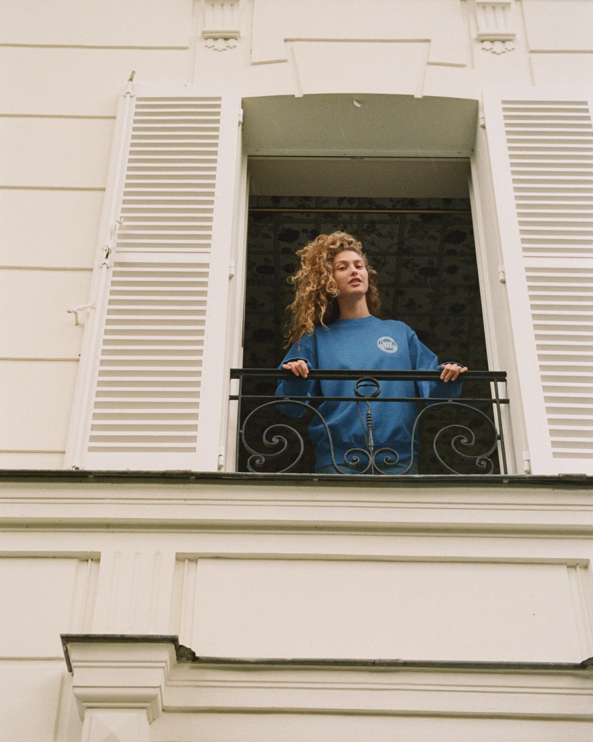 Vendome Resort Crewneck - Paris Blue/White sold by Sporty and Rich product image thumbnail 2