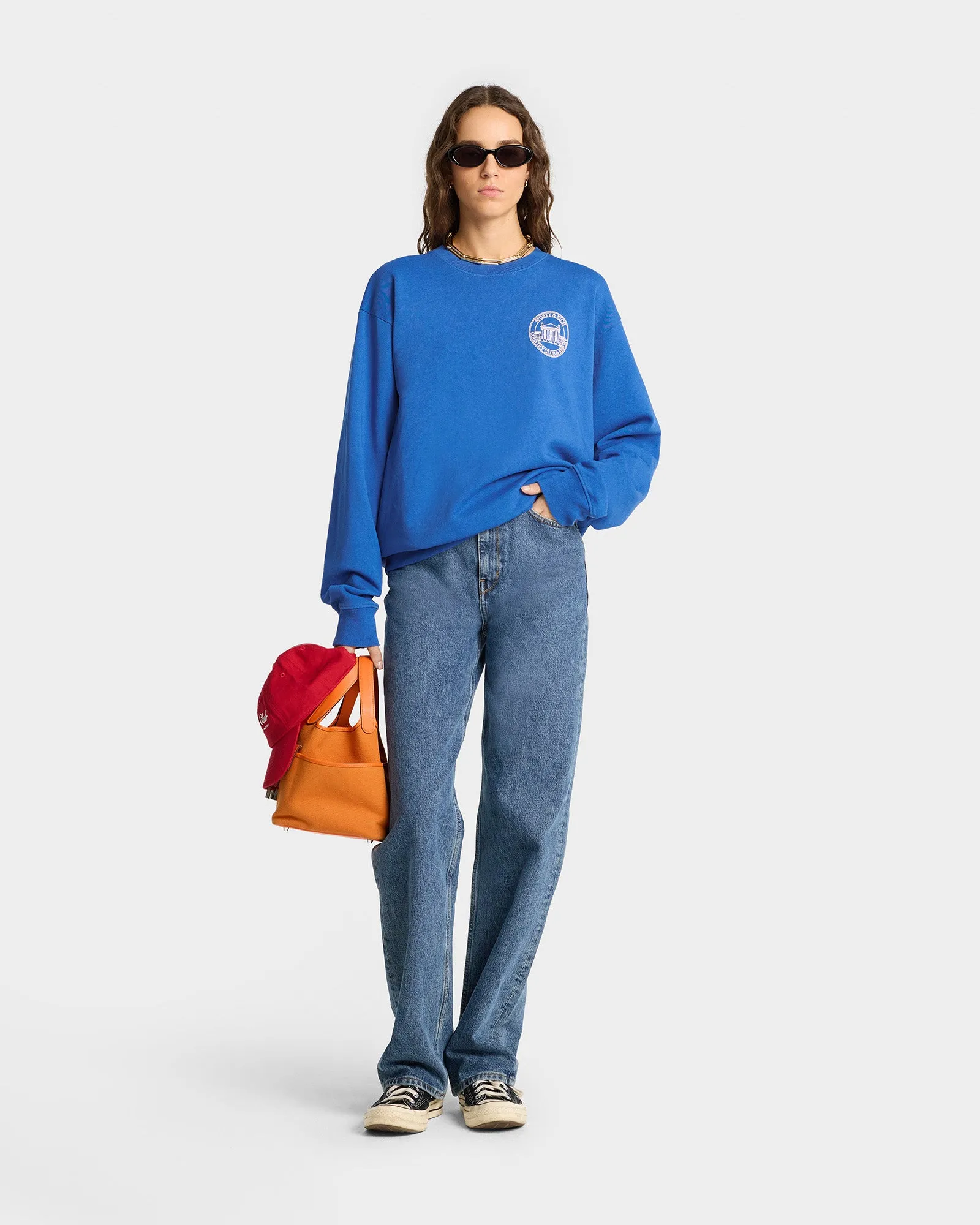 Vendome Resort Crewneck - Paris Blue/White sold by Sporty and Rich product image thumbnail 4