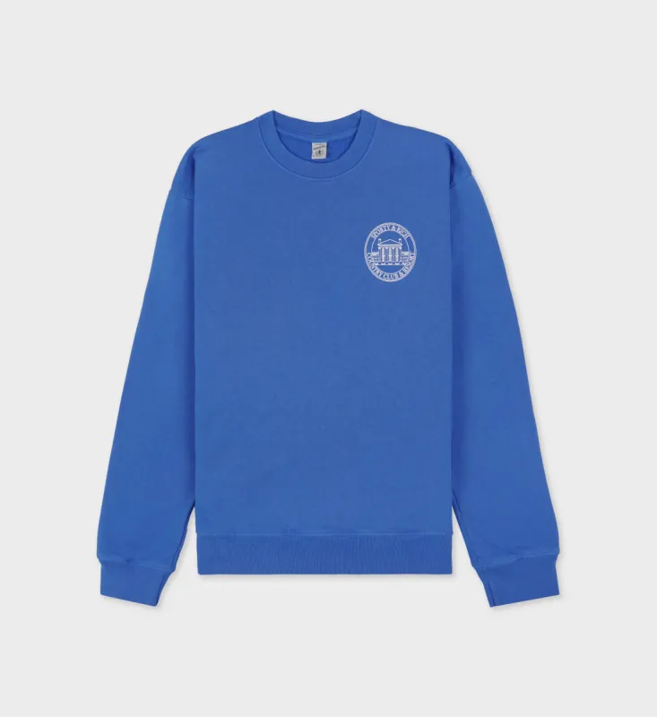 Vendome Resort Crewneck - Paris Blue/White sold by Sporty and Rich