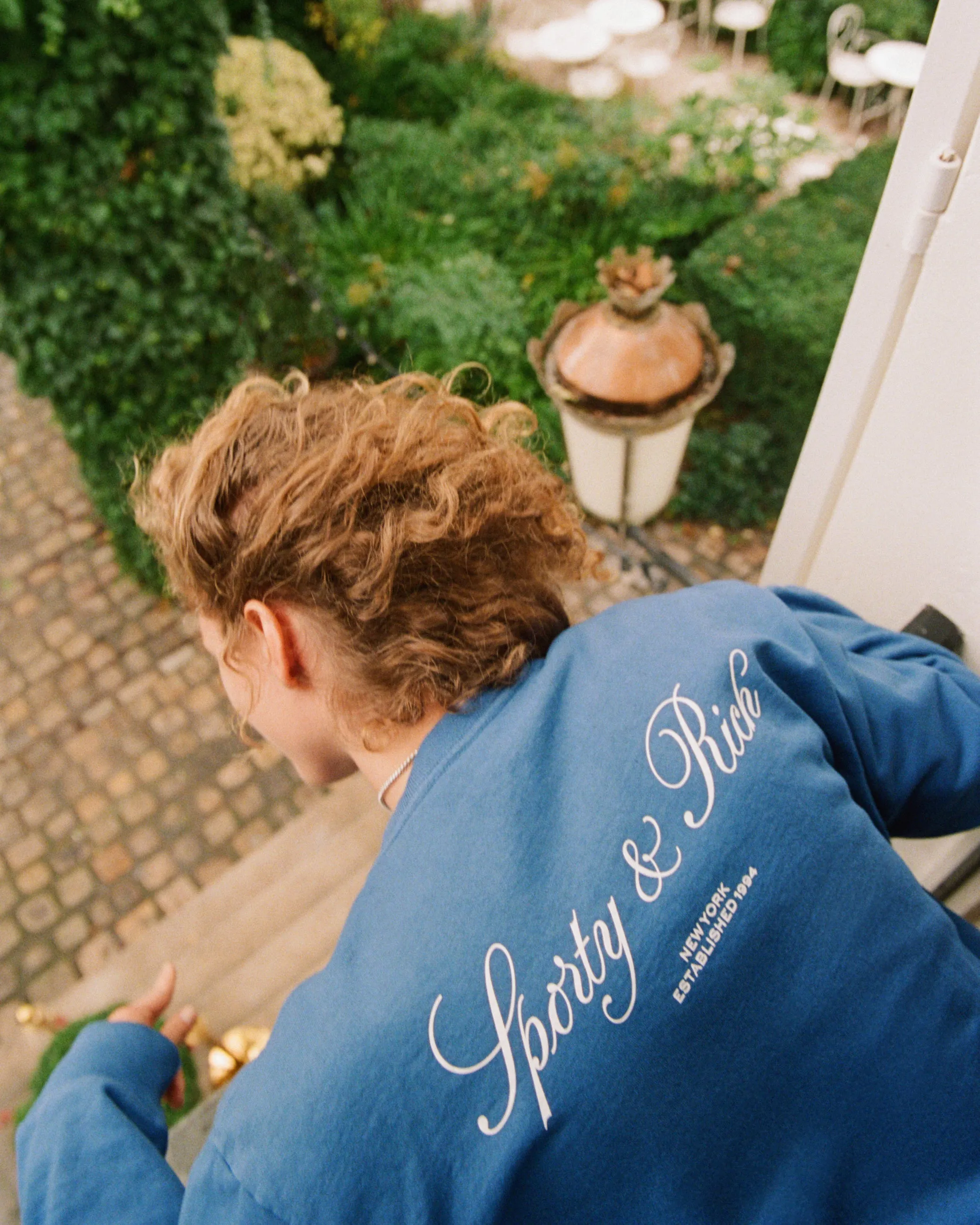 Vendome Resort Crewneck - Paris Blue/White sold by Sporty and Rich product image thumbnail 3