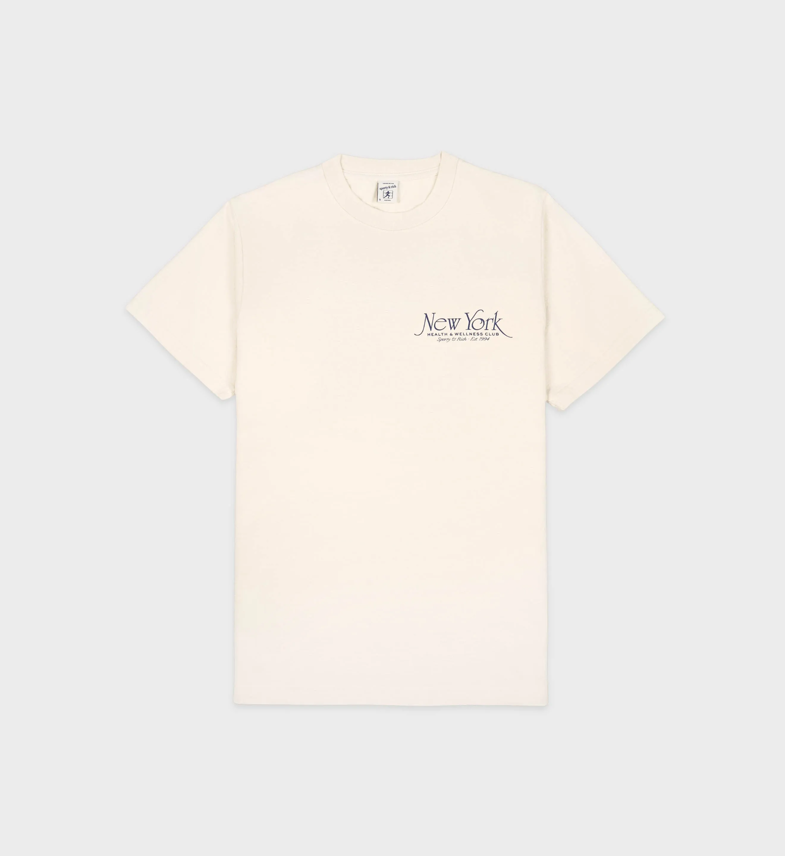 NY 94 T-Shirt - Cream/Navy sold by Sporty and Rich