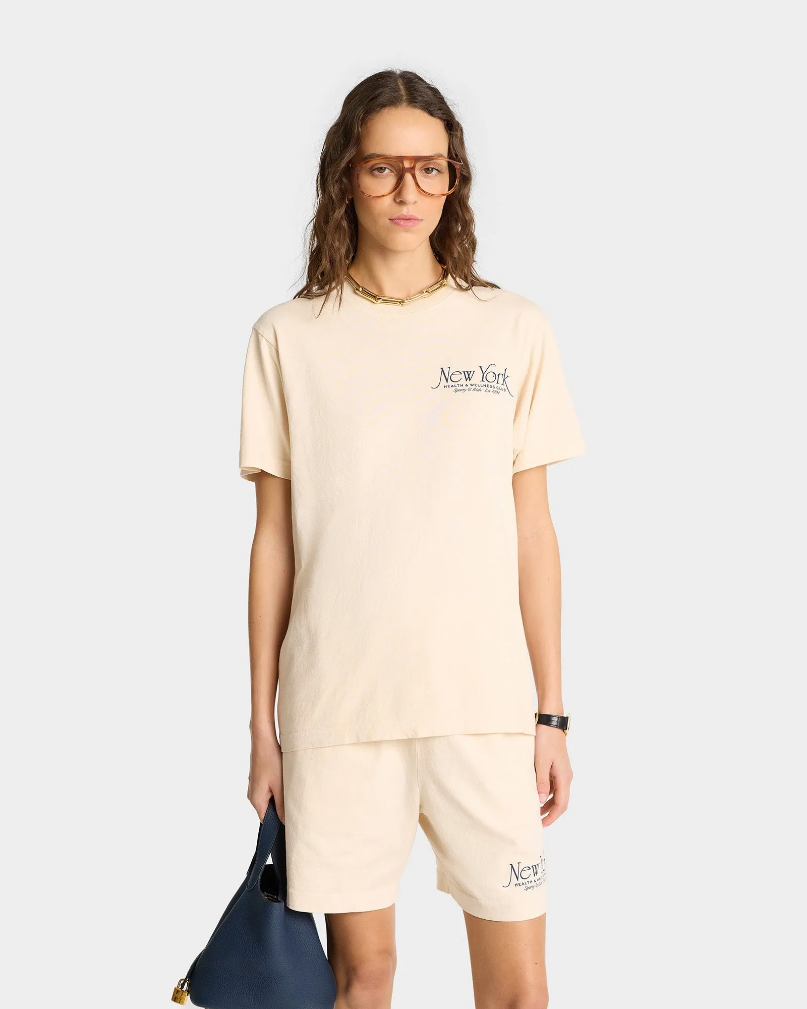 NY 94 T-Shirt - Cream/Navy sold by Sporty and Rich product image thumbnail 5