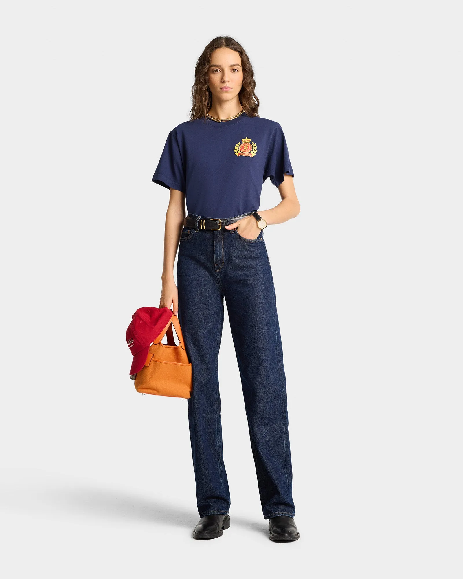 NY Crest T-Shirt - Navy/Gold sold by Sporty and Rich product image thumbnail 2