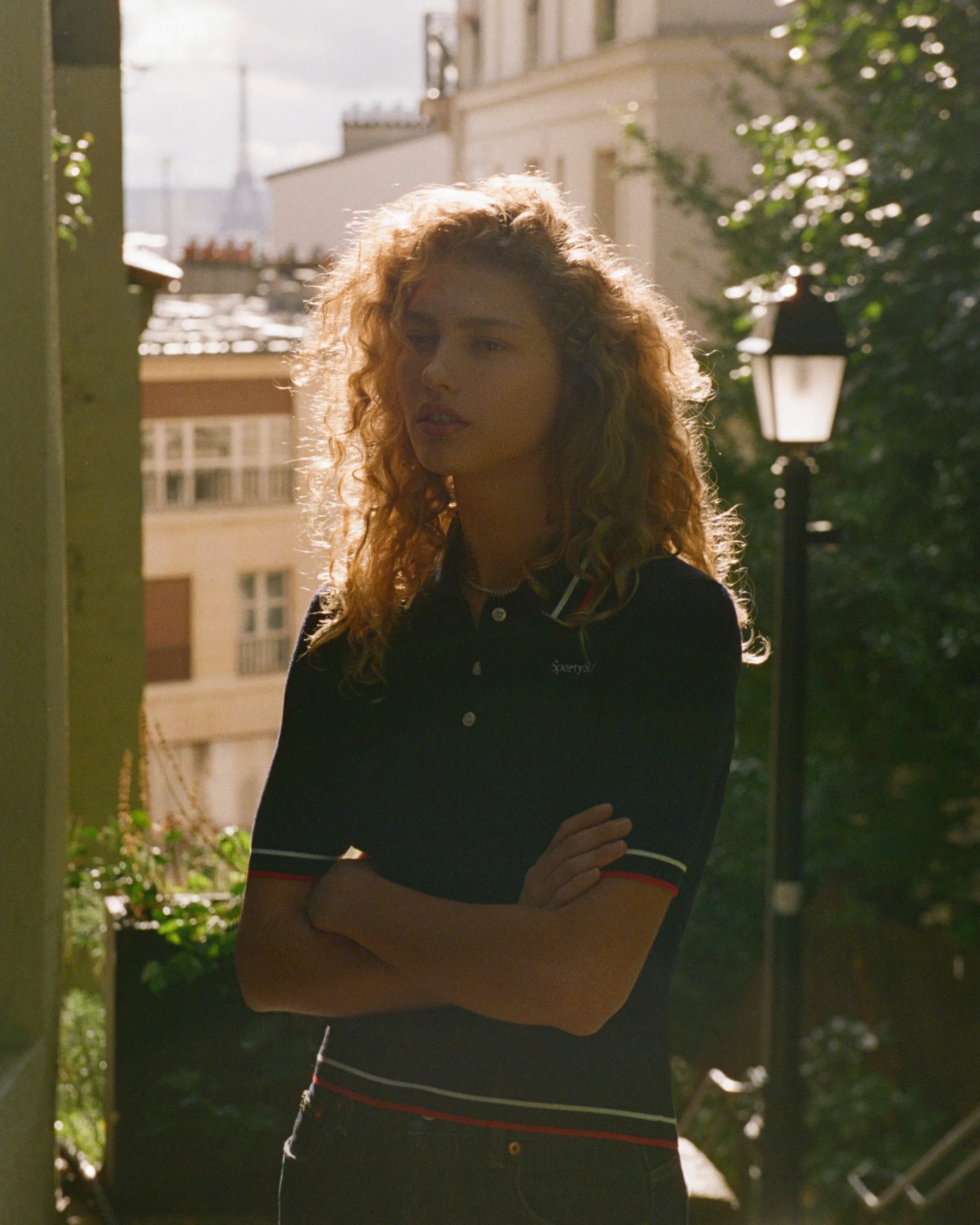 Serif Logo Mini Cable Polo - Navy/Off White/Red sold by Sporty and Rich product image thumbnail 3