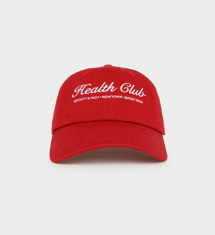 Plaza Hat - Ruby/White sold by Sporty and Rich