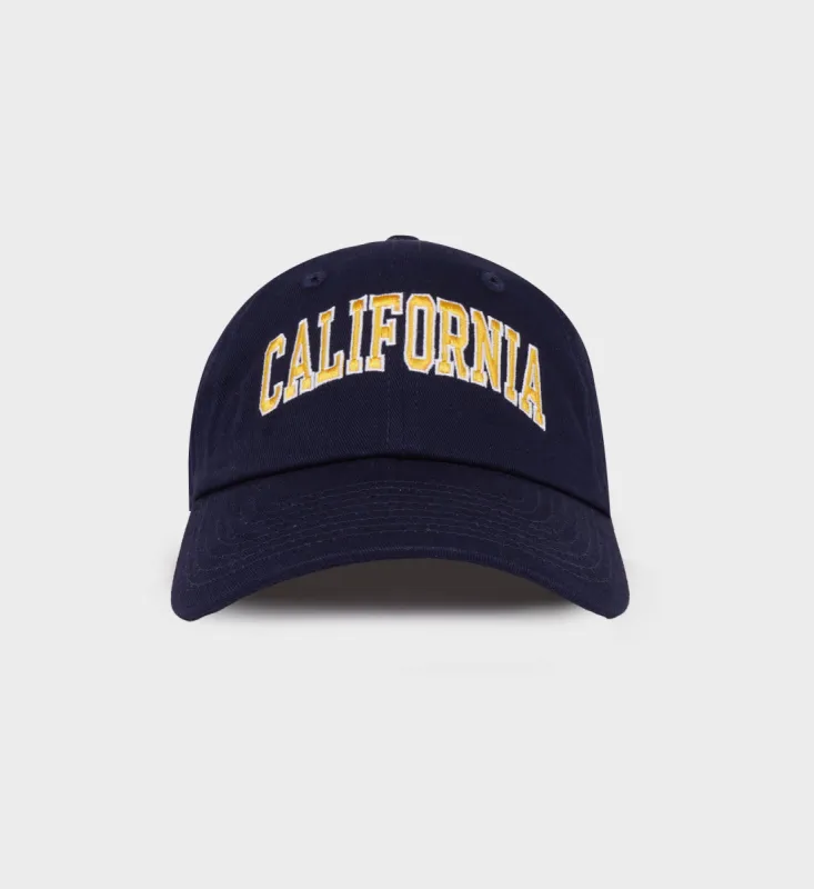 California Hat - Navy/Gold sold by Sporty and Rich
