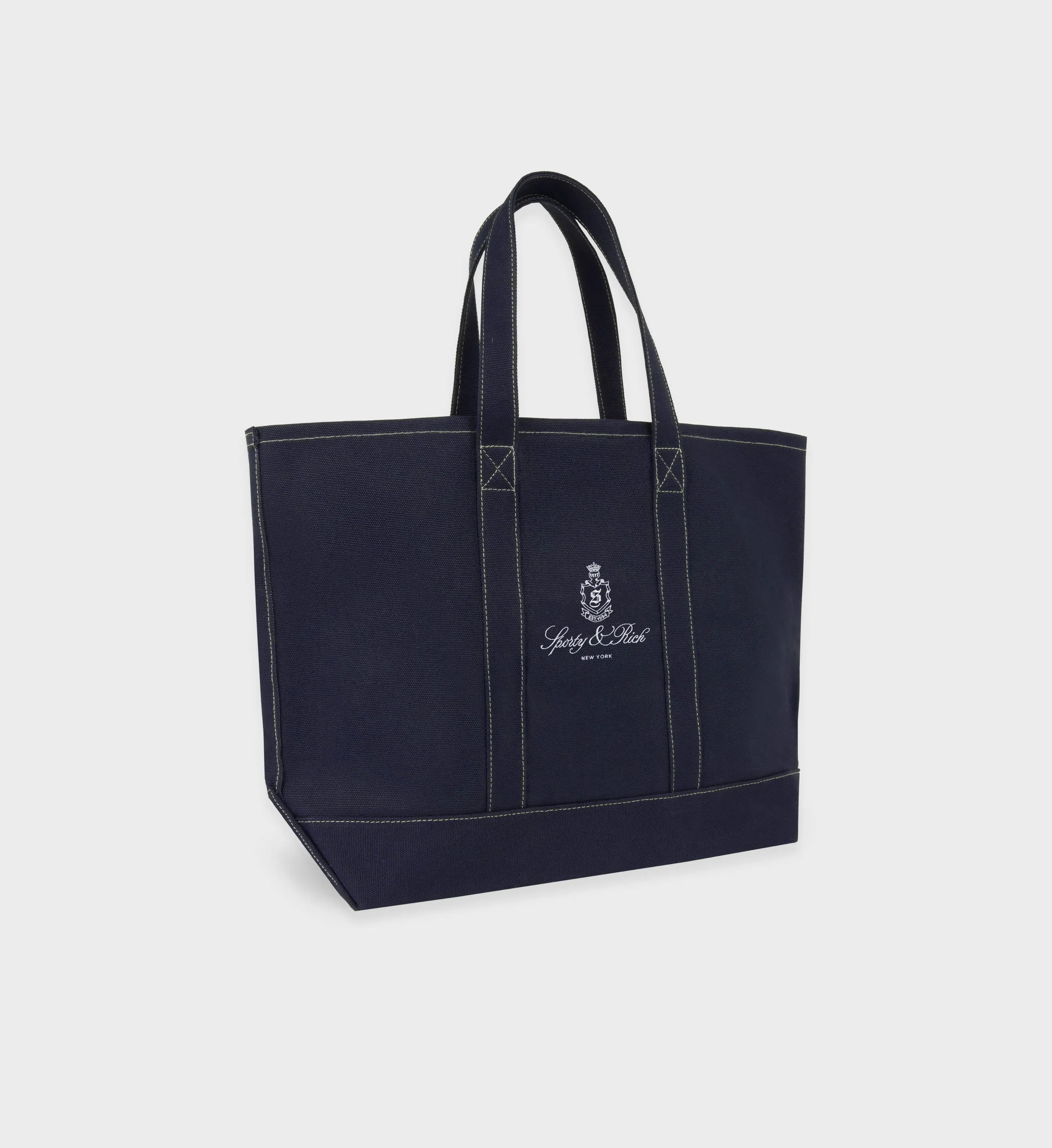 Vendome Tote Bag - Navy/White sold by Sporty and Rich product image thumbnail 4