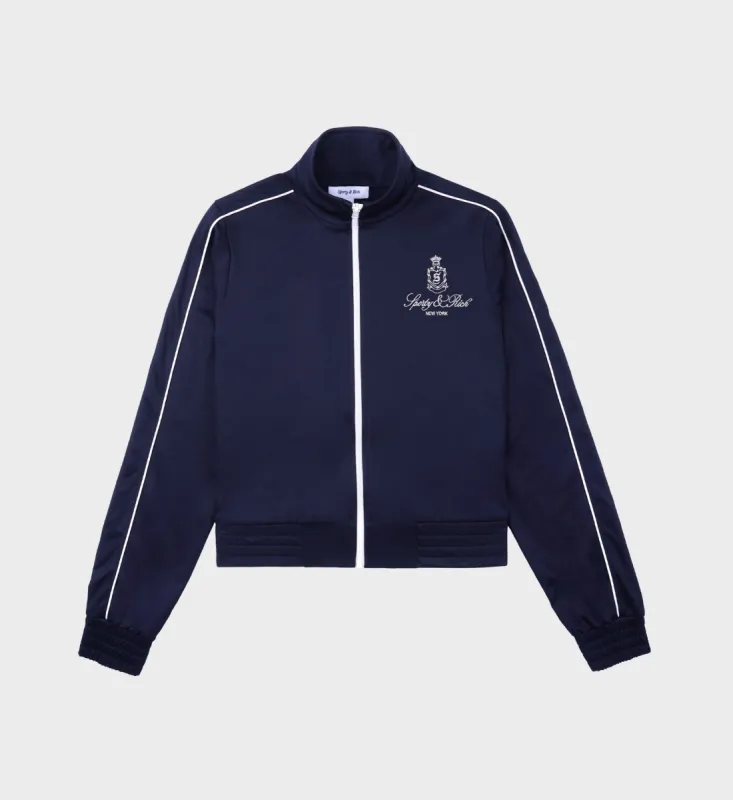 Vendome Track Jacket - Navy/White sold by Sporty and Rich