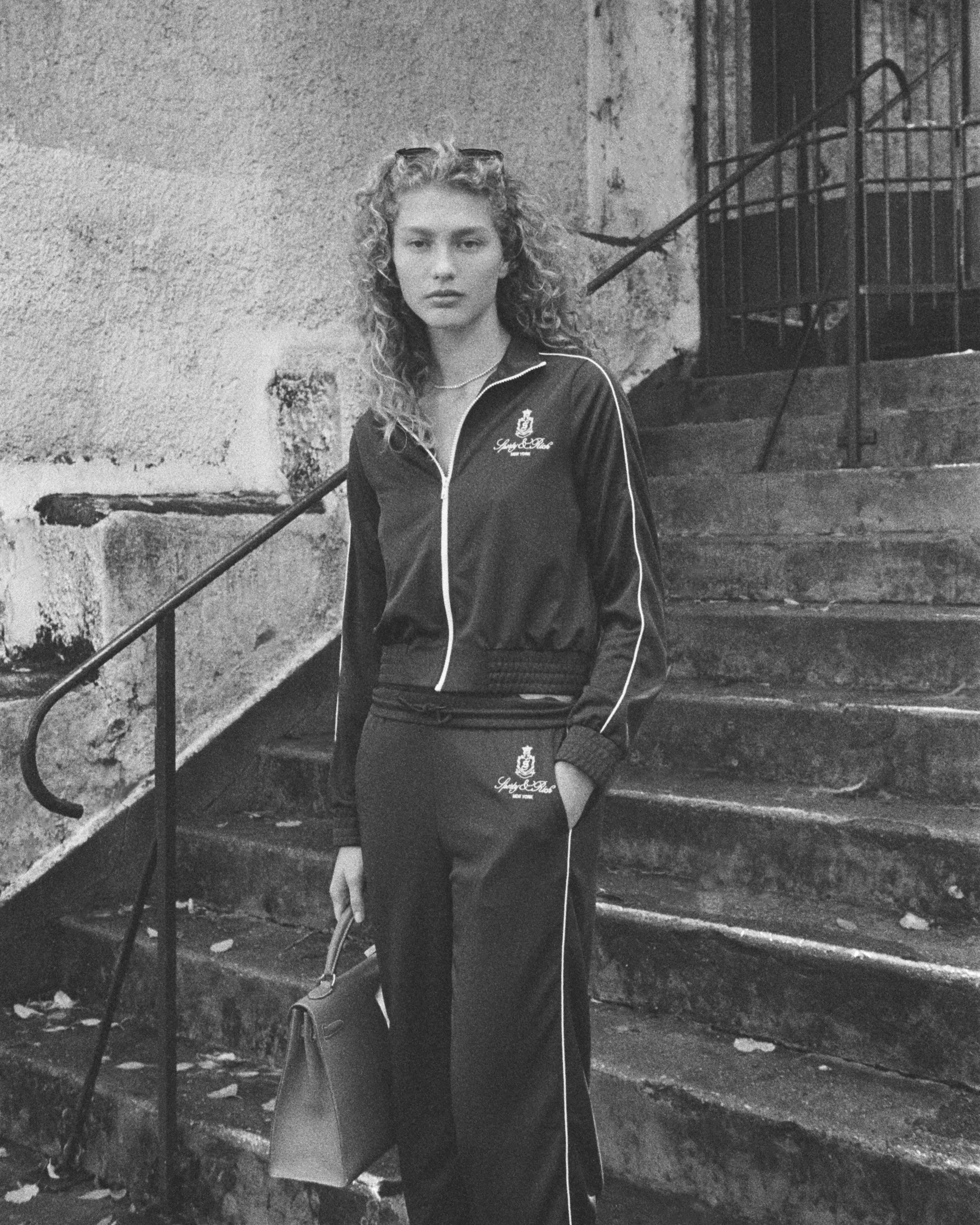 Vendome Track Jacket - Ruby/White sold by Sporty and Rich product image thumbnail 3