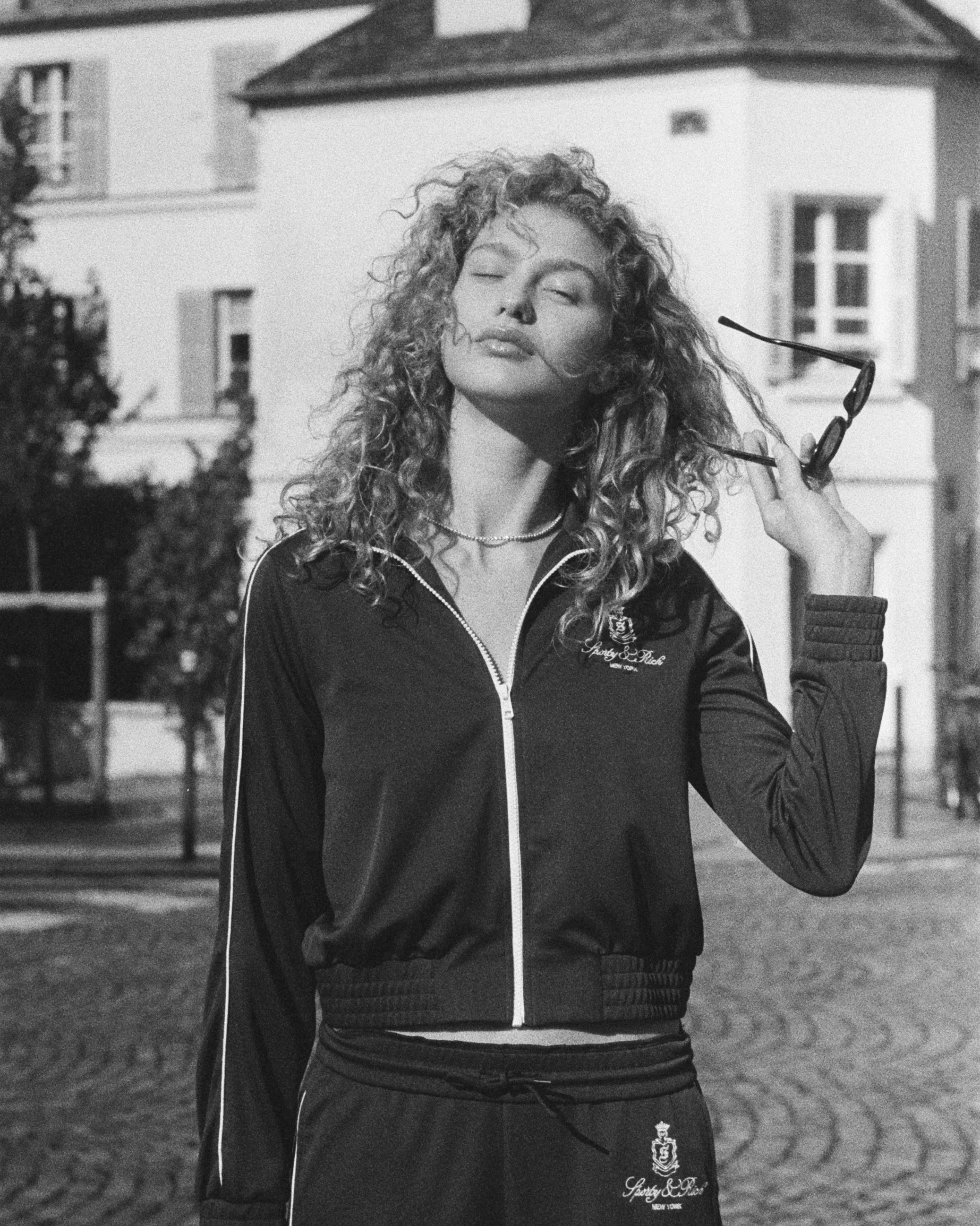 Vendome Track Jacket - Ruby/White sold by Sporty and Rich product image thumbnail 2