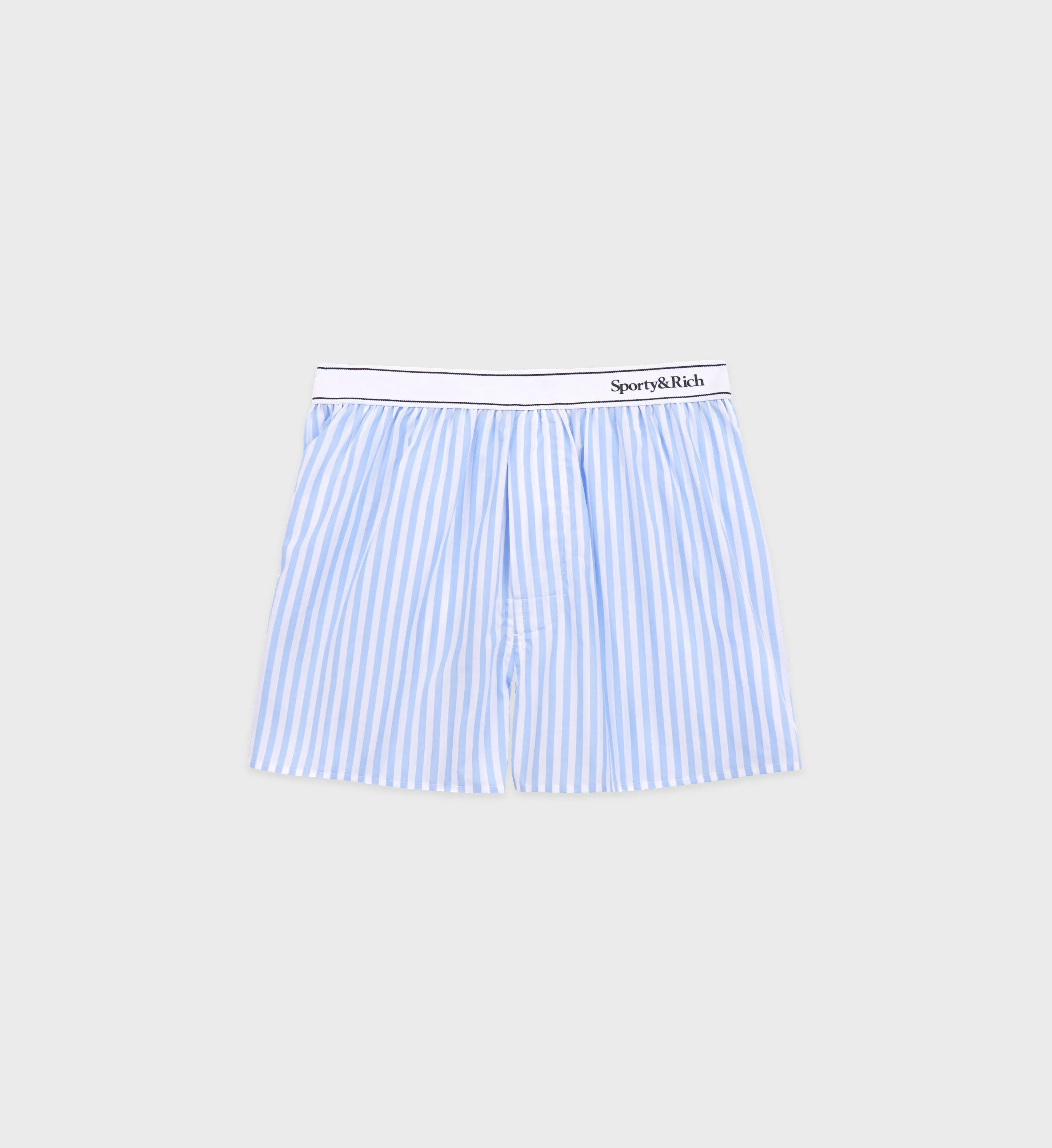 Serif Logo Boxer Short - Sky Blue Striped sold by Sporty and Rich