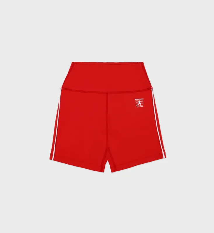 Runner Box Biker Short - Sports Red/White sold by Sporty and Rich