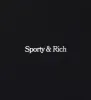 Serif Logo Ribbed Legging - Black/White sold by Sporty and Rich