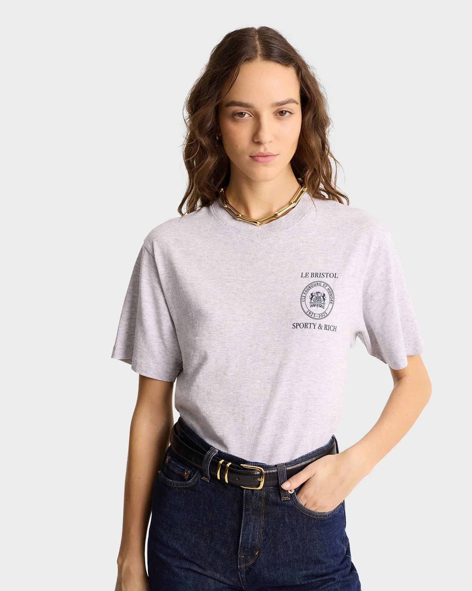 Crest Seal 100th T-Shirt - Heather Gray/Navy sold by Sporty and Rich product image thumbnail 4