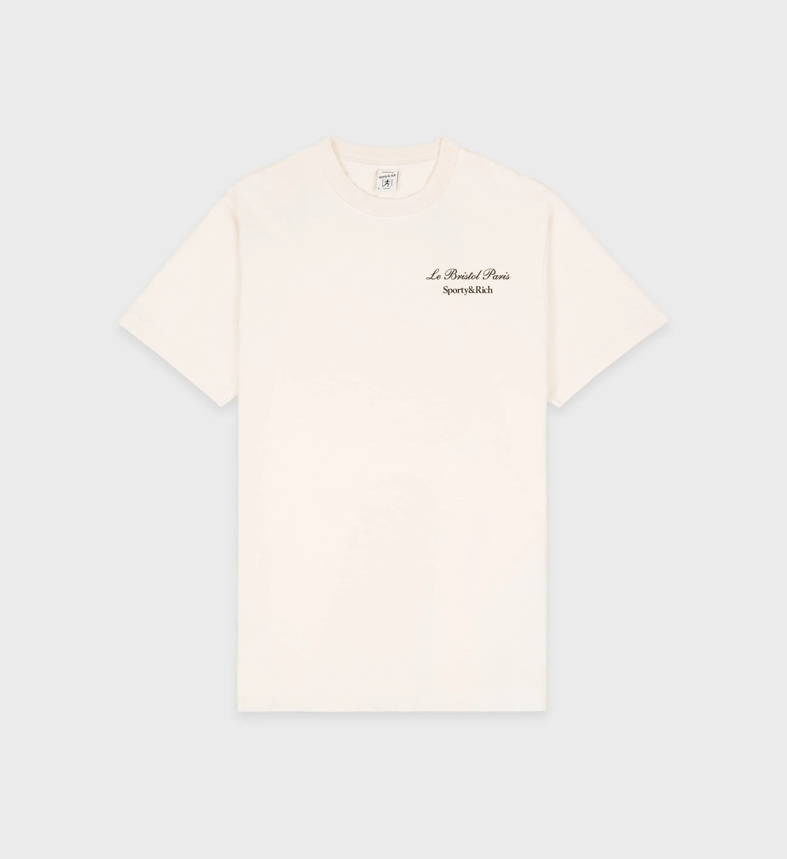 Faubourg T-Shirt - Cream/Chocolate sold by Sporty and Rich