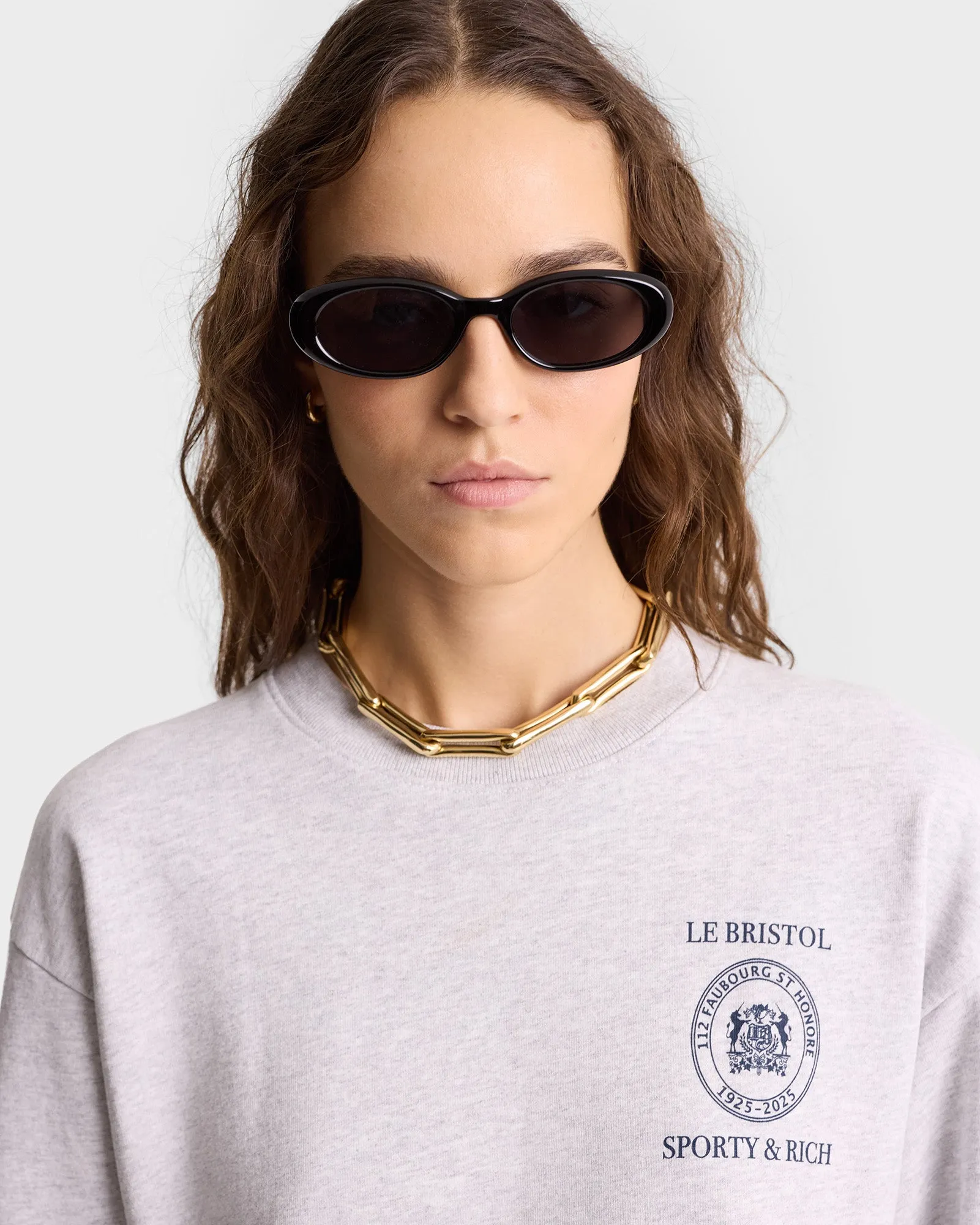Crest Seal 100th Crewneck - Heather Gray/Navy sold by Sporty and Rich product image thumbnail 5