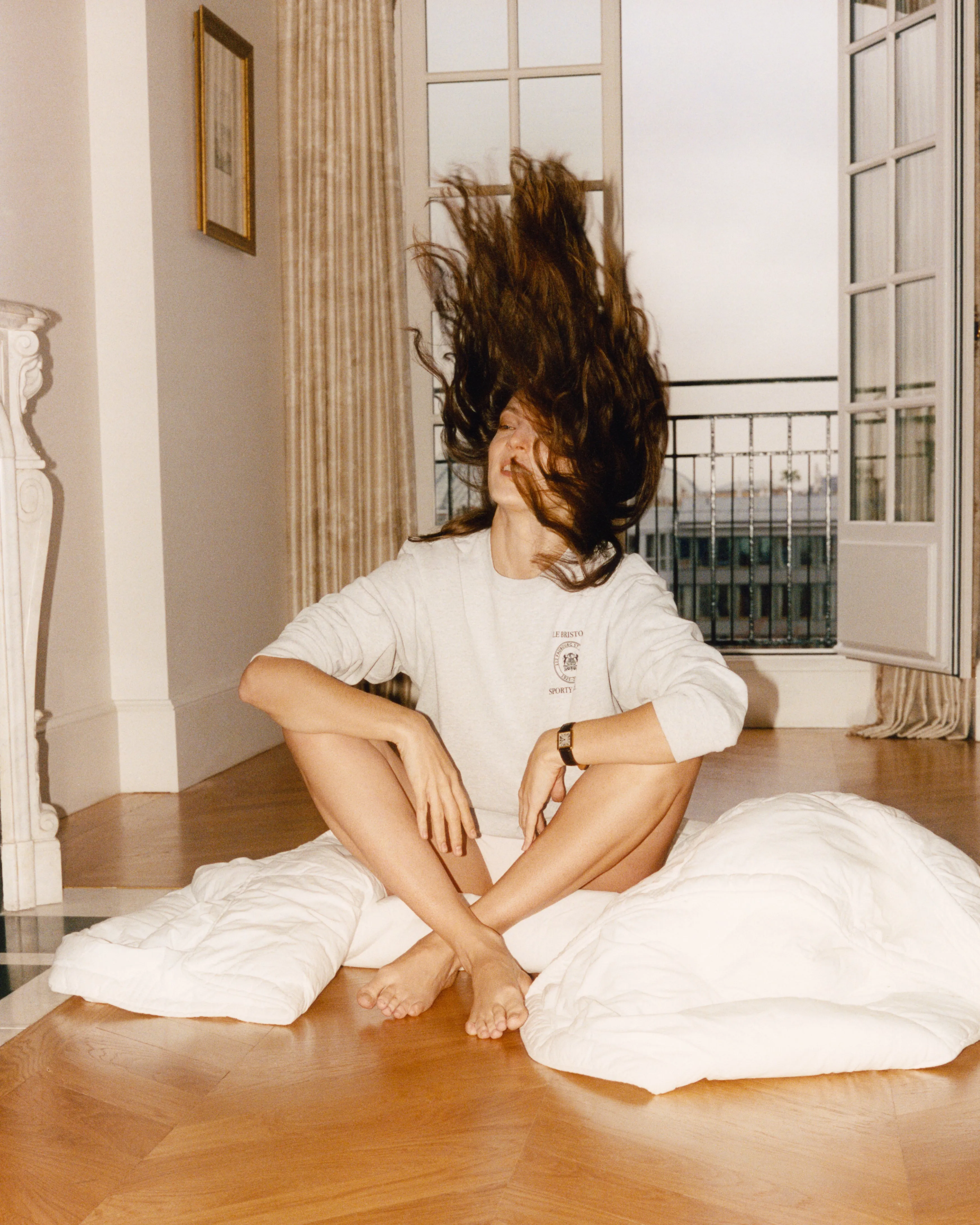 Crest Seal 100th Crewneck - Heather Gray/Navy sold by Sporty and Rich product image thumbnail 2