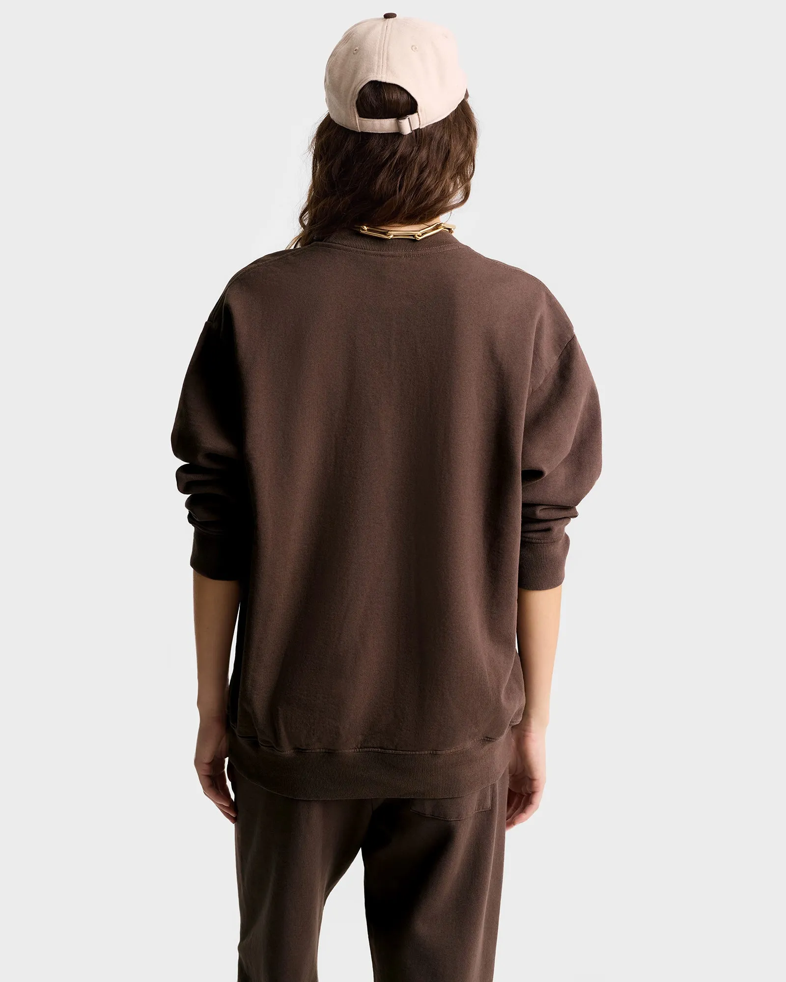 Bristol Crest 100th Crewneck - Chocolate/Cream sold by Sporty and Rich product image thumbnail 5