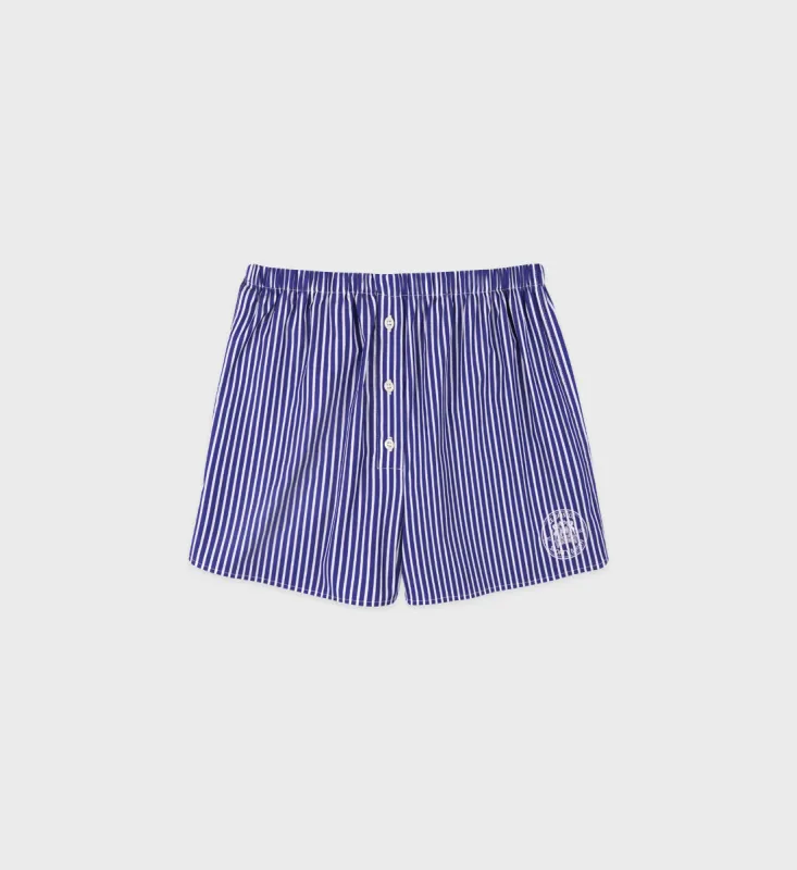 Bristol Crest 100th Boxer Short - Navy/White sold by Sporty and Rich