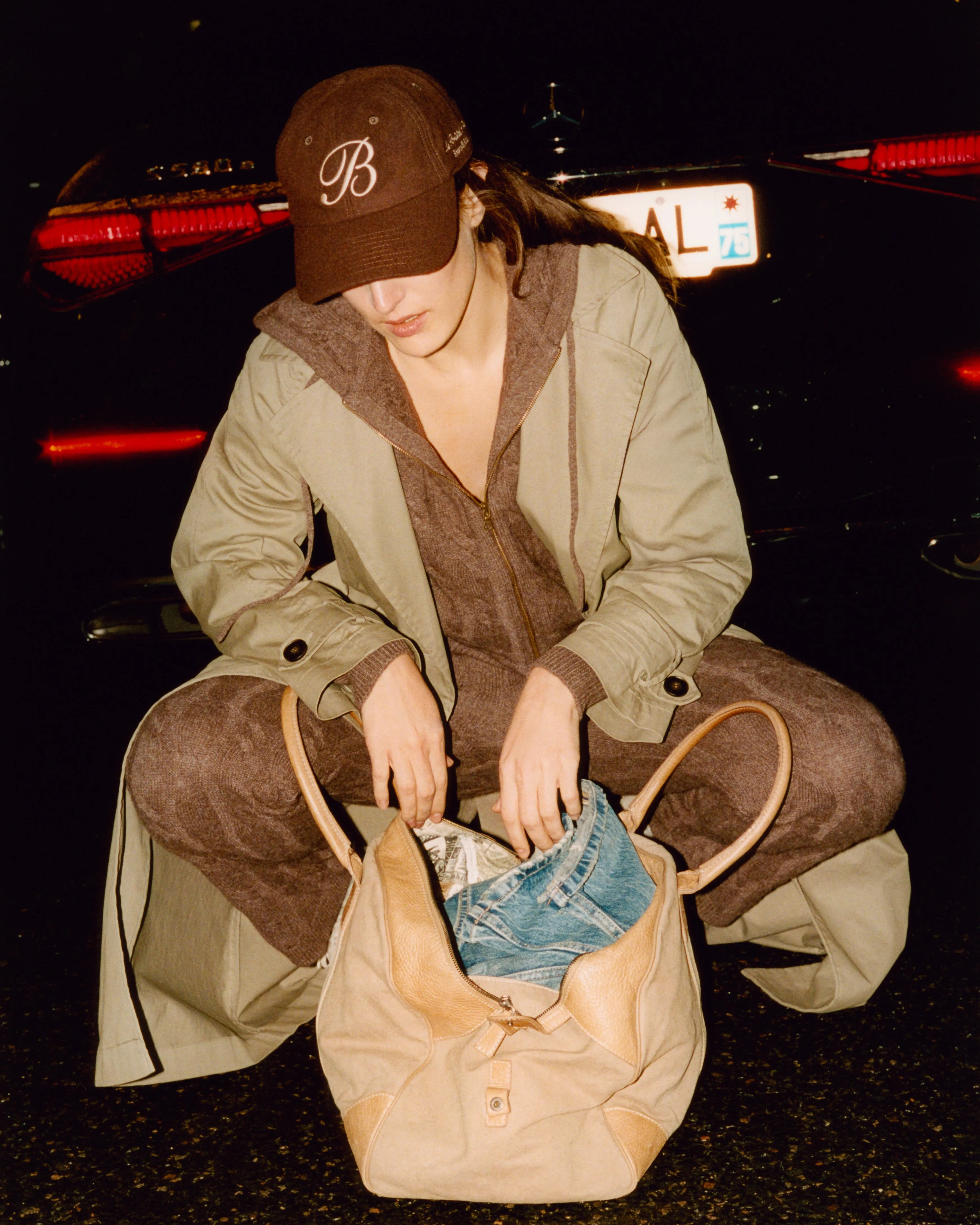 Faubourg Cableknit Wool Cashmere Pants - Chocolate/Cream sold by Sporty and Rich product image thumbnail 2