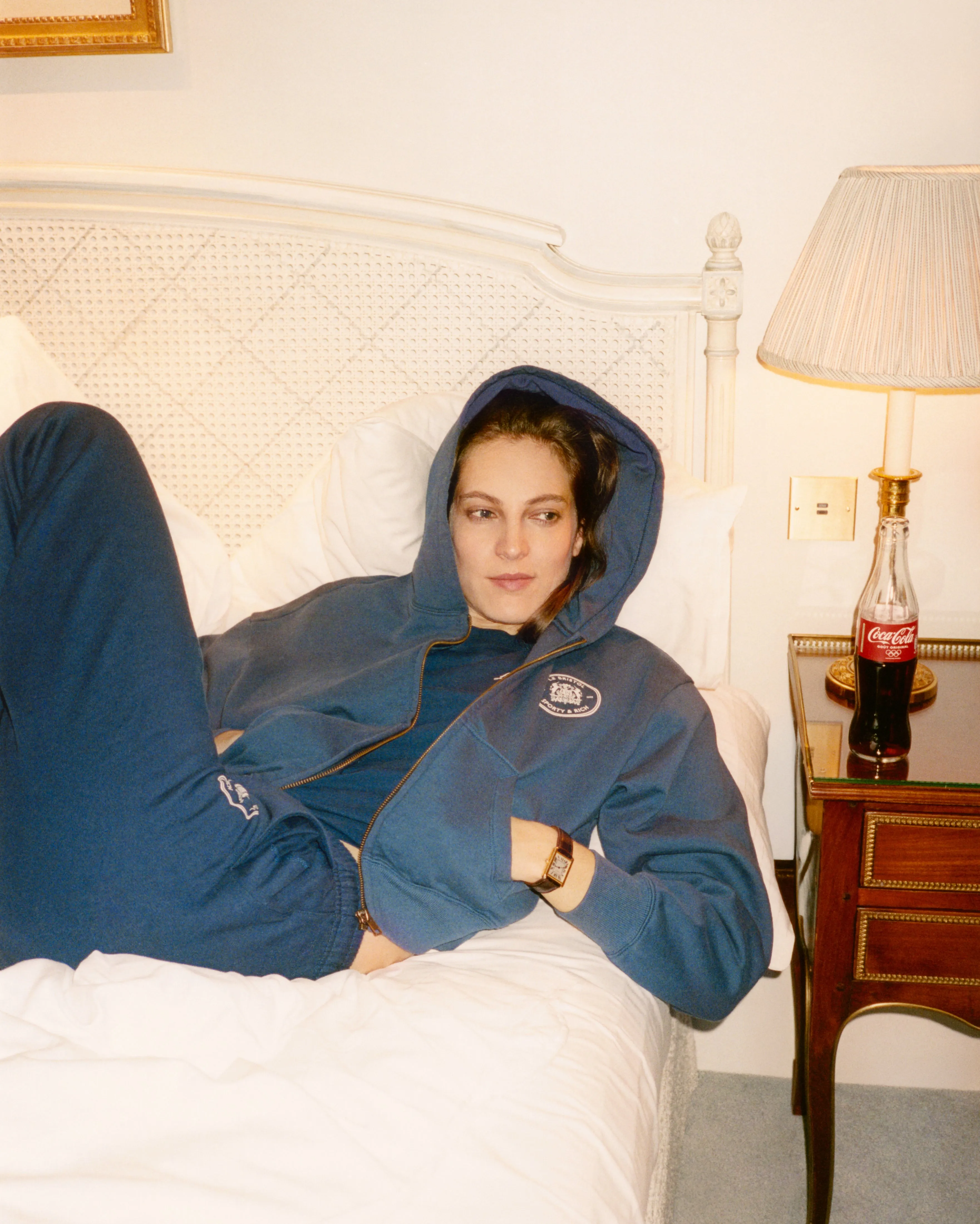Bristol Crest 100th Sweatpant - Navy/Cream sold by Sporty and Rich product image thumbnail 2
