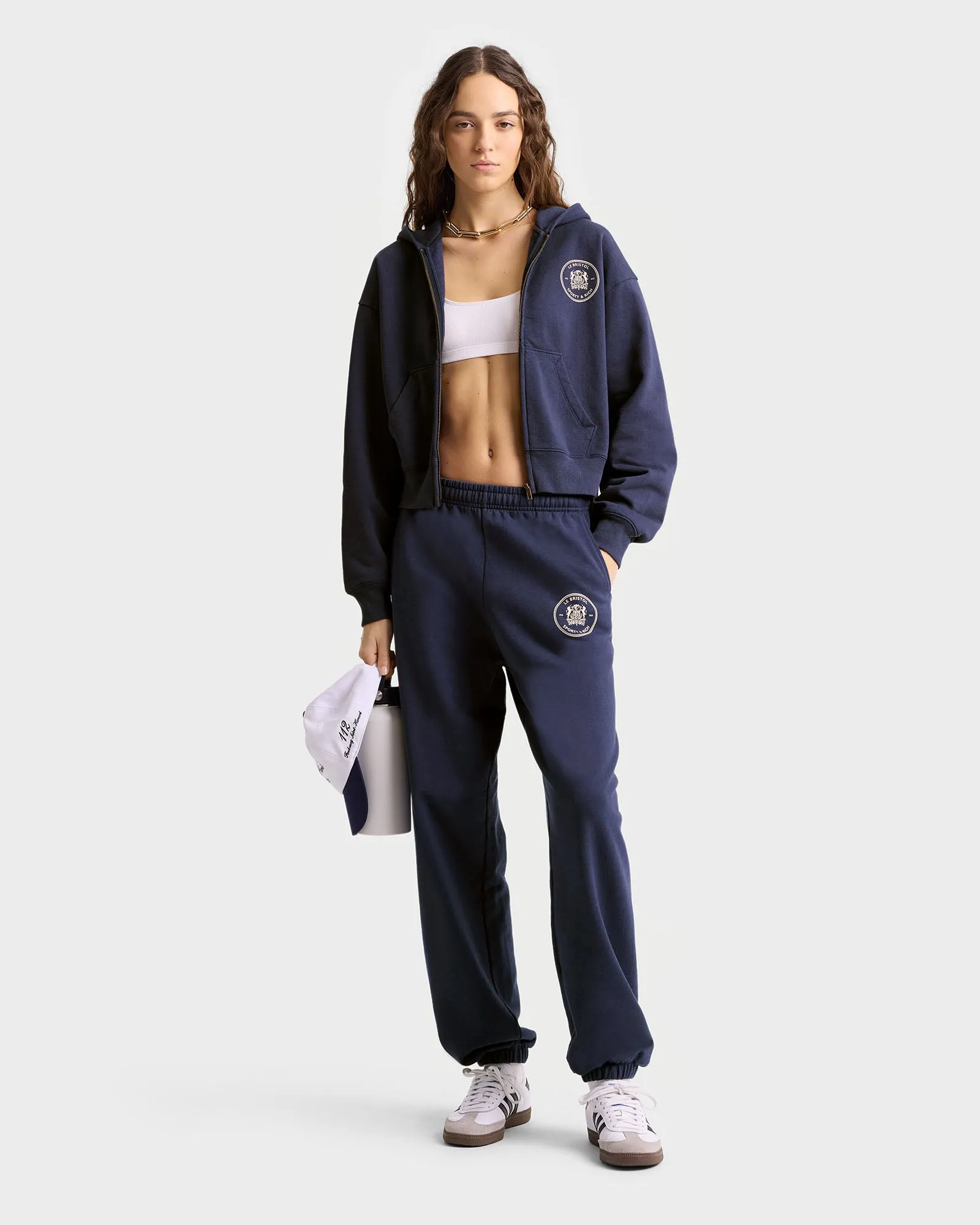 Bristol Crest 100th Sweatpant - Navy/Cream sold by Sporty and Rich product image thumbnail 3