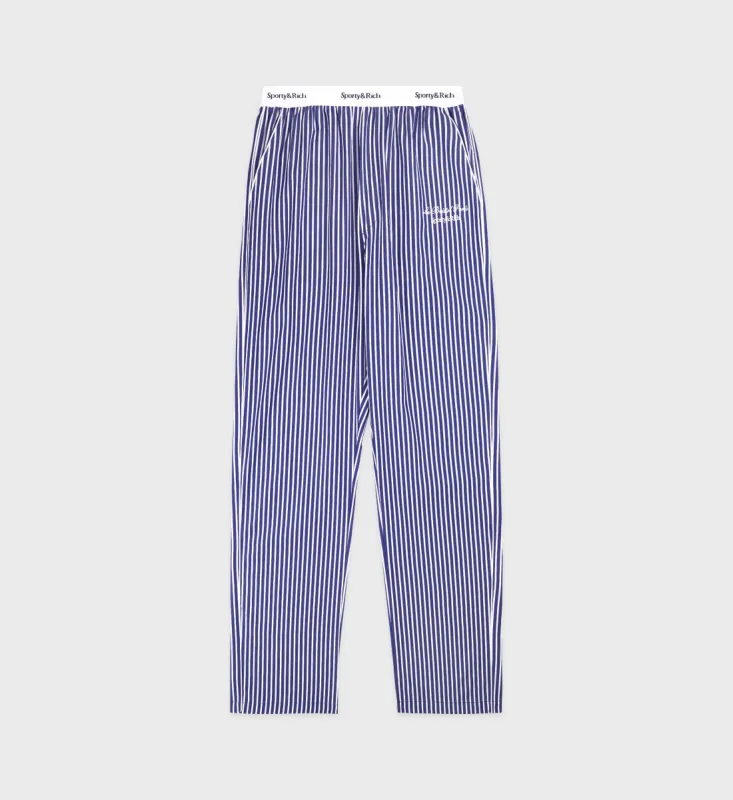 Faubourg Pyjama Bottom - Navy/White sold by Sporty and Rich