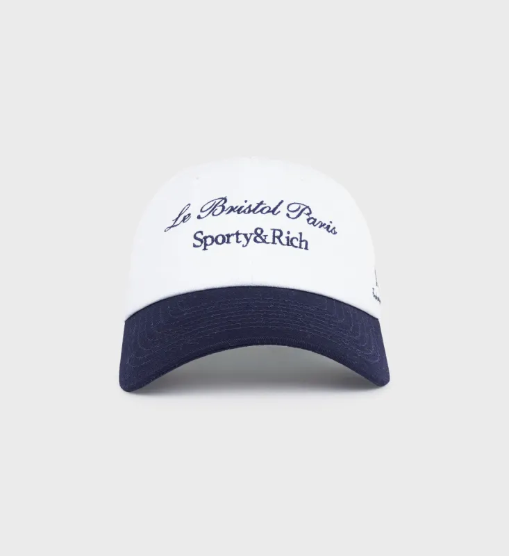 Faubourg Hat - White/Navy sold by Sporty and Rich