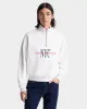 NY Minute Quarter Zip - White/Navy sold by Sporty and Rich