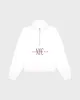 NY Minute Quarter Zip - White/Navy sold by Sporty and Rich