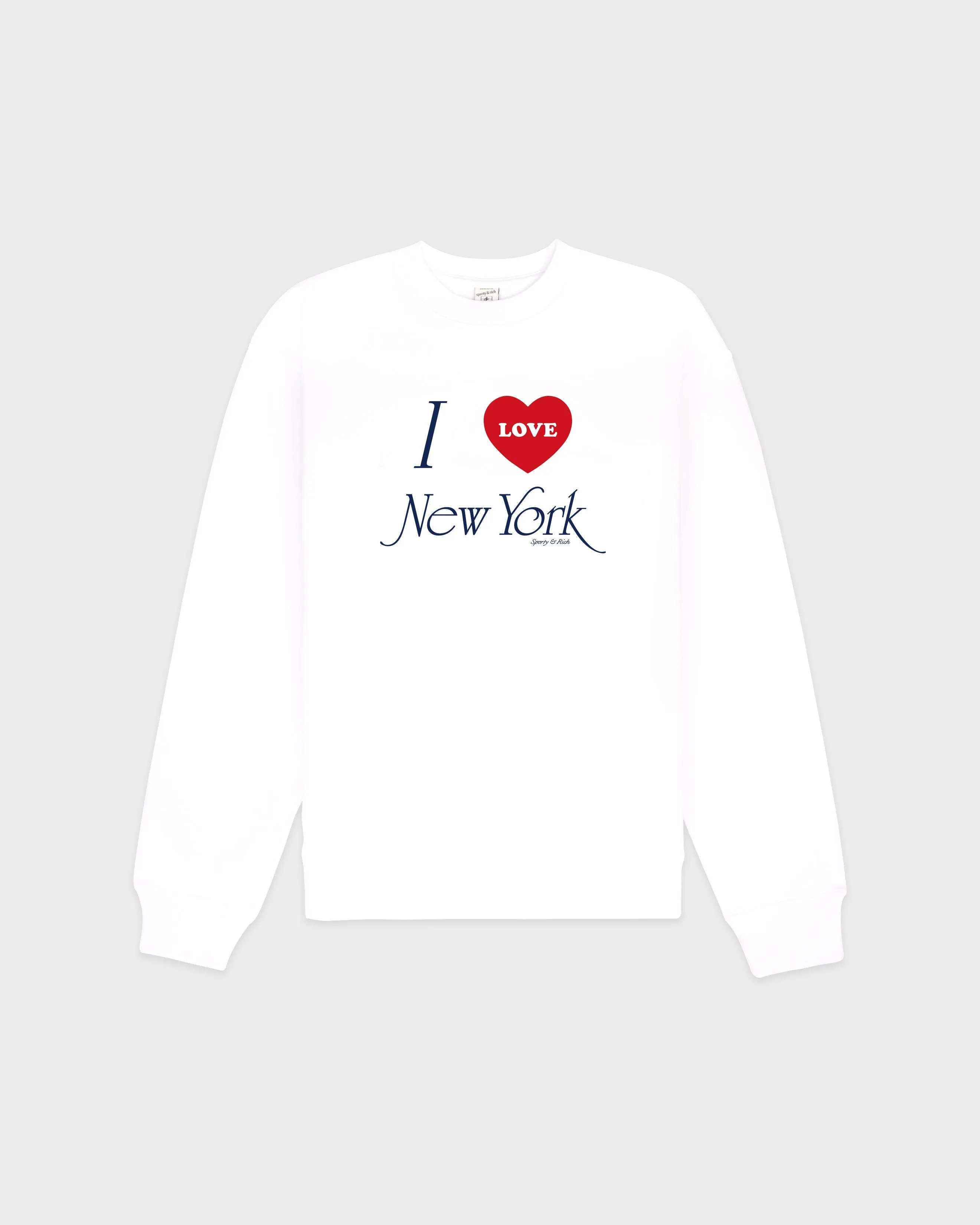 I Love NY Crewneck - White sold by Sporty and Rich