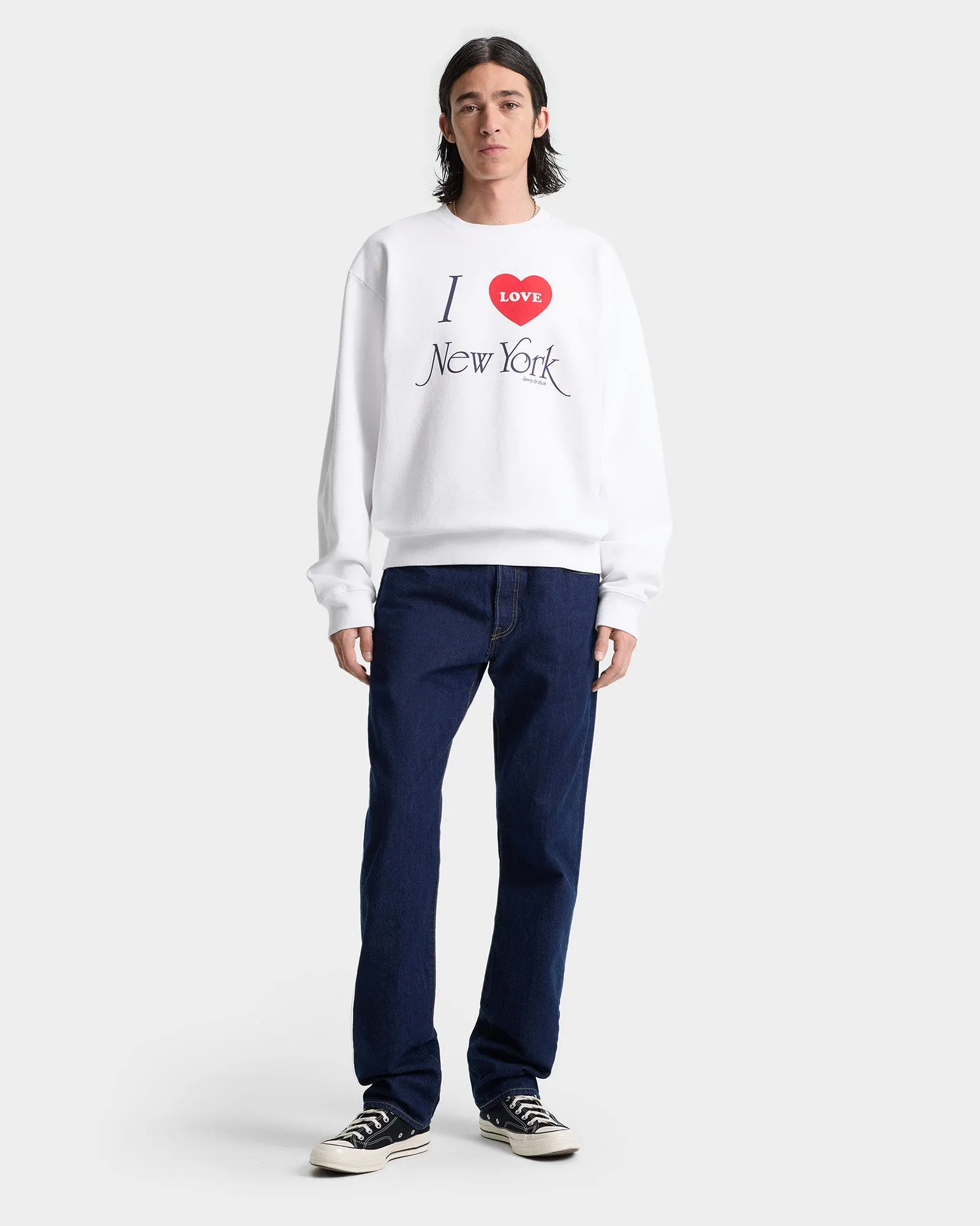 I Love NY Crewneck - White sold by Sporty and Rich product image thumbnail 4