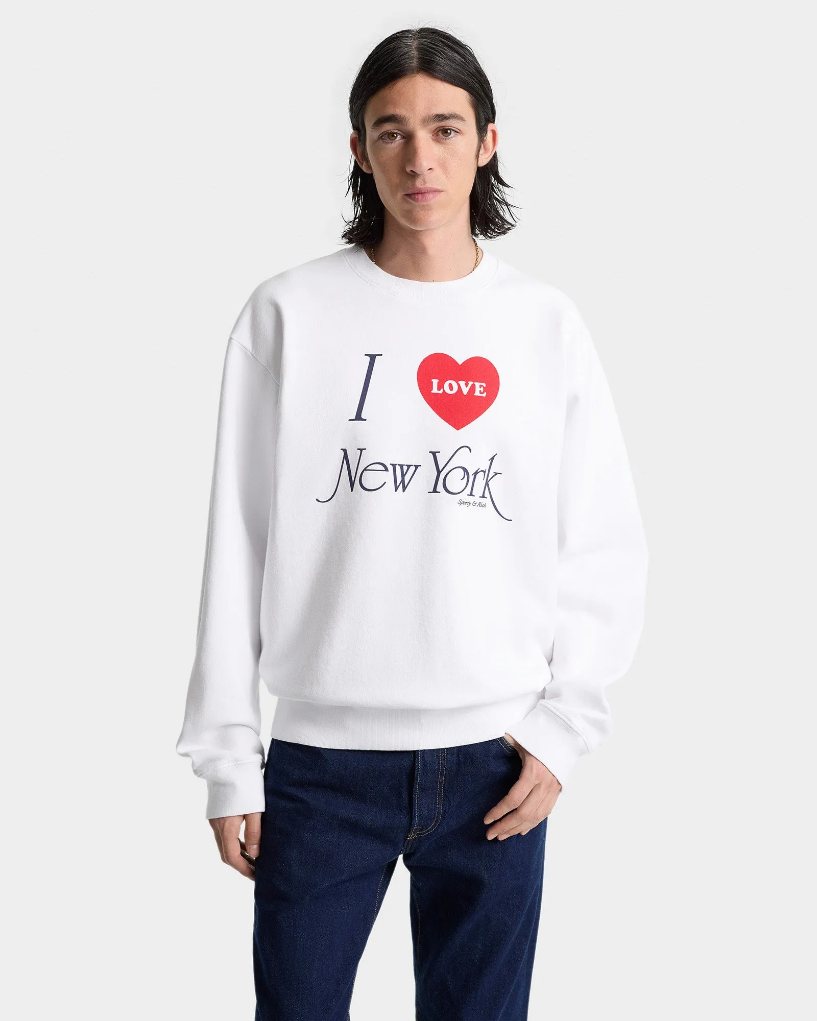 I Love NY Crewneck - White sold by Sporty and Rich product image thumbnail 5
