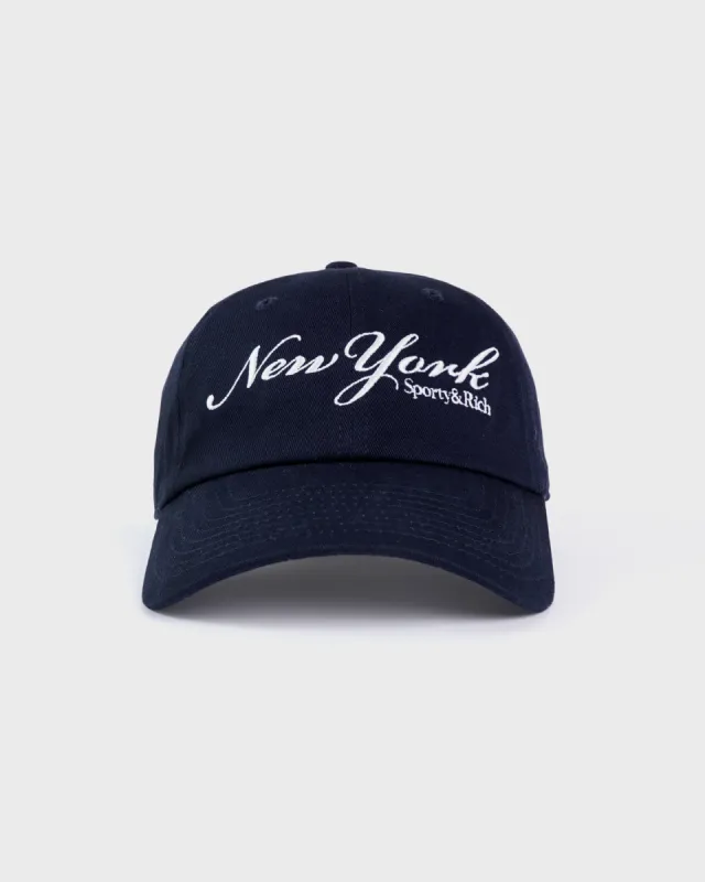 New York Hat - Navy/White sold by Sporty and Rich