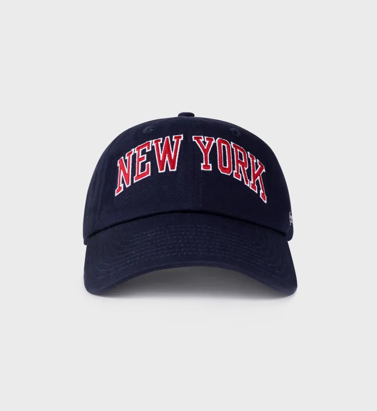 New York Ivy Hat - Navy/Ruby sold by Sporty and Rich