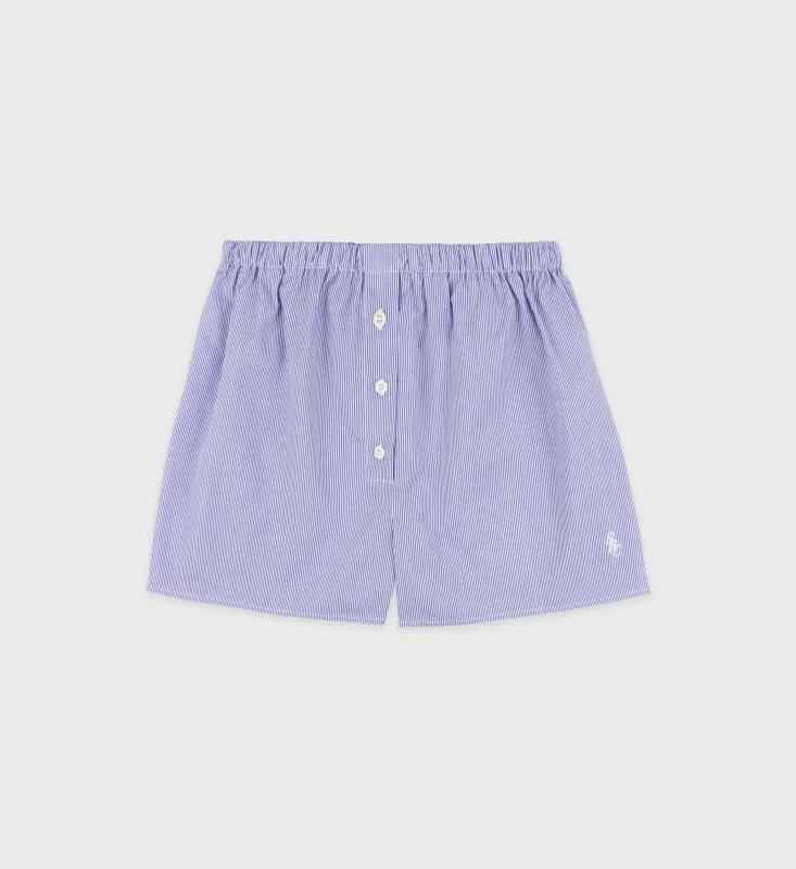 SRC Mini Boxer Short - Blue Striped sold by Sporty and Rich