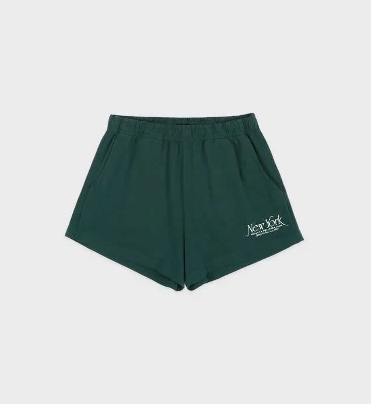 NY 94 Disco Short - Forest/White sold by Sporty and Rich