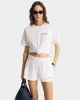 Serif Logo Disco Short - White/Forest sold by Sporty and Rich