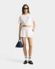 Serif Logo Disco Short - White/Forest sold by Sporty and Rich
