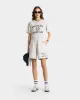 Varsity Crest Gym Short - Heather Gray/Forest sold by Sporty and Rich
