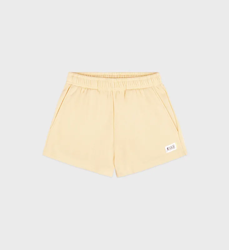 SR Runner Soft Disco Short - Almond/Navy sold by Sporty and Rich
