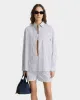 SRC Oversized Shirt - Blue Striped sold by Sporty and Rich